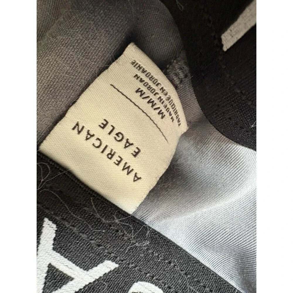 American Eagle Sweatpants Mens M Gray Jogger Elastic Waist Zip Pockets Athletic